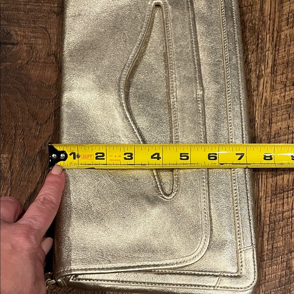Halston Heritage Metallic Gold Wristlet